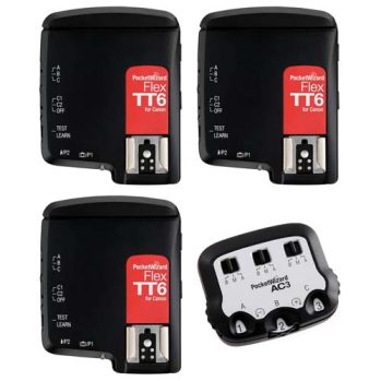 POCKETWIZARD TTL KIT FOR CANON 433MHz 3x TT6 FOR CANON + AC3 + CASE