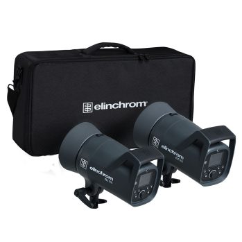 Elinchrom ELC 500/500 Studio Flash Set W/Bag No Transmitter