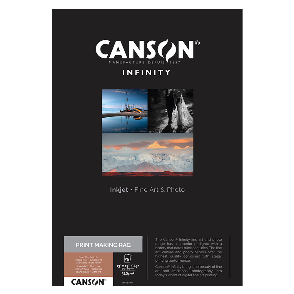 CANSON PRINTMAKING RAG 310gsm A3+ X 25 SHEETS