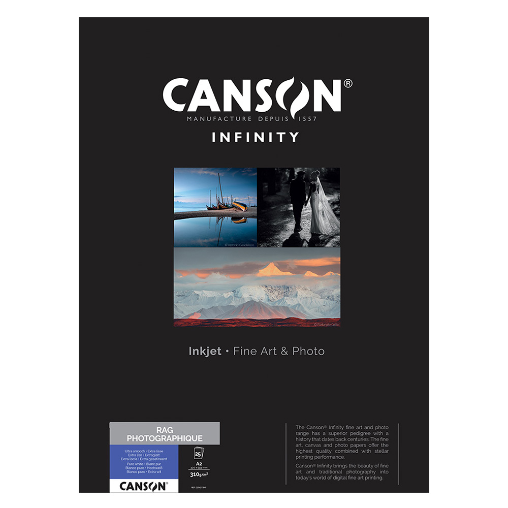 CANSON RAG PHOTOGRAPHIQUE 310gsm A2 X 25 SHEETS