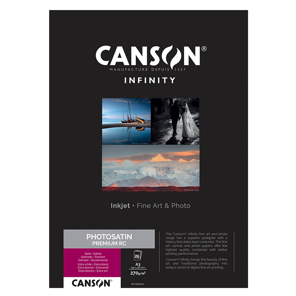 CANSON PHOTOSATIN PREM RC 270gsm A3 X 25 SHEETS