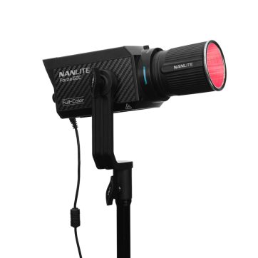 Nanlite Forza 60C RGBLAC LED spot light with Battery Handle and Bowens adaptor