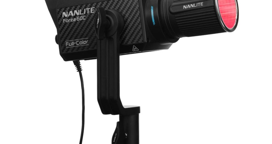 Nanlite Forza 60C RGBLAC LED spot light with Battery Handle and Bowens adaptor