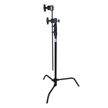 Kupo CL-40MKB 40" Black C-Stand kit with sliding leg & quick release, including grip and arm