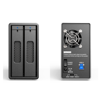Stardom ST2-B3 2 Bay Hotswap 6G JBOD/RAID0/RAID1 USB3.0 (Bla