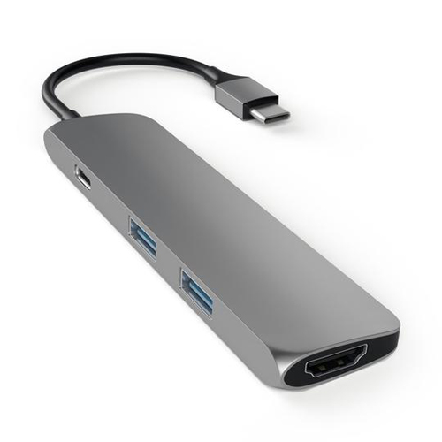 SATECHI Type-C Slim Multi-Port Adapter Space Grey