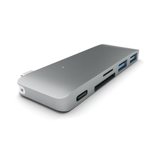 SATECHI Type-C USB Passthrough Hub Space Grey